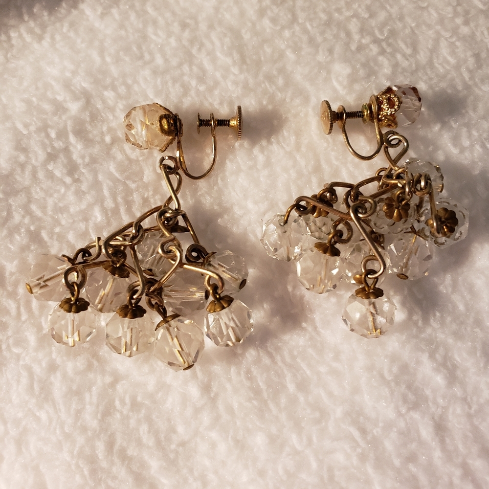 Unique vintage chandelier earrings non pierced